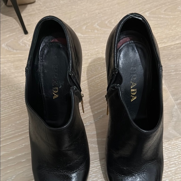 Prada Black High Heel Ankle Boots - Picture 3 of 4